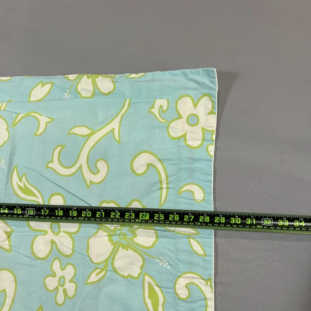 PB Teen Reversible Pillow Sham Standard Multicolor Floral Striped Bedding Home